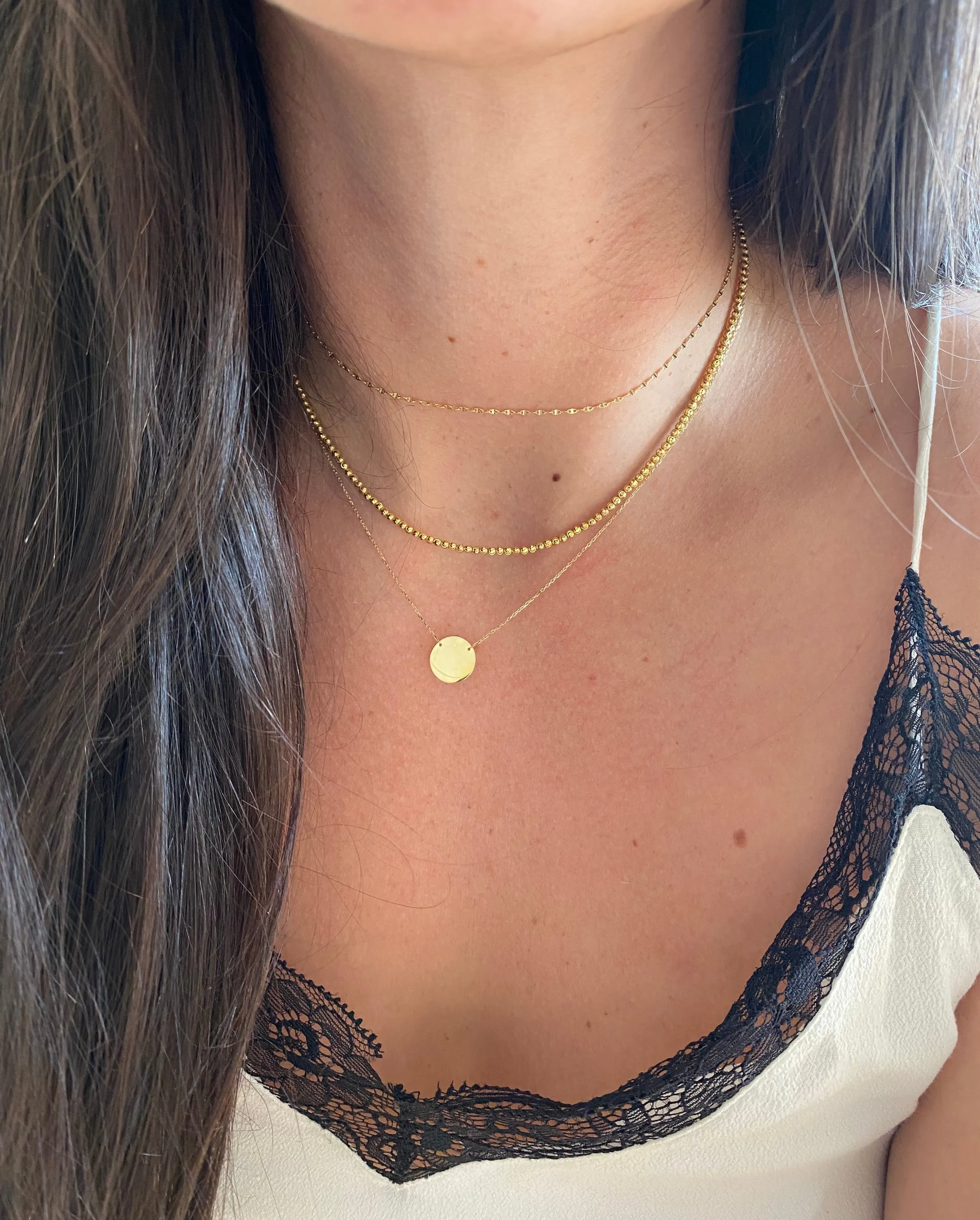 10K Delicate Gold Choker Necklace