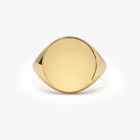 14k Gold Engravable Signet Ring