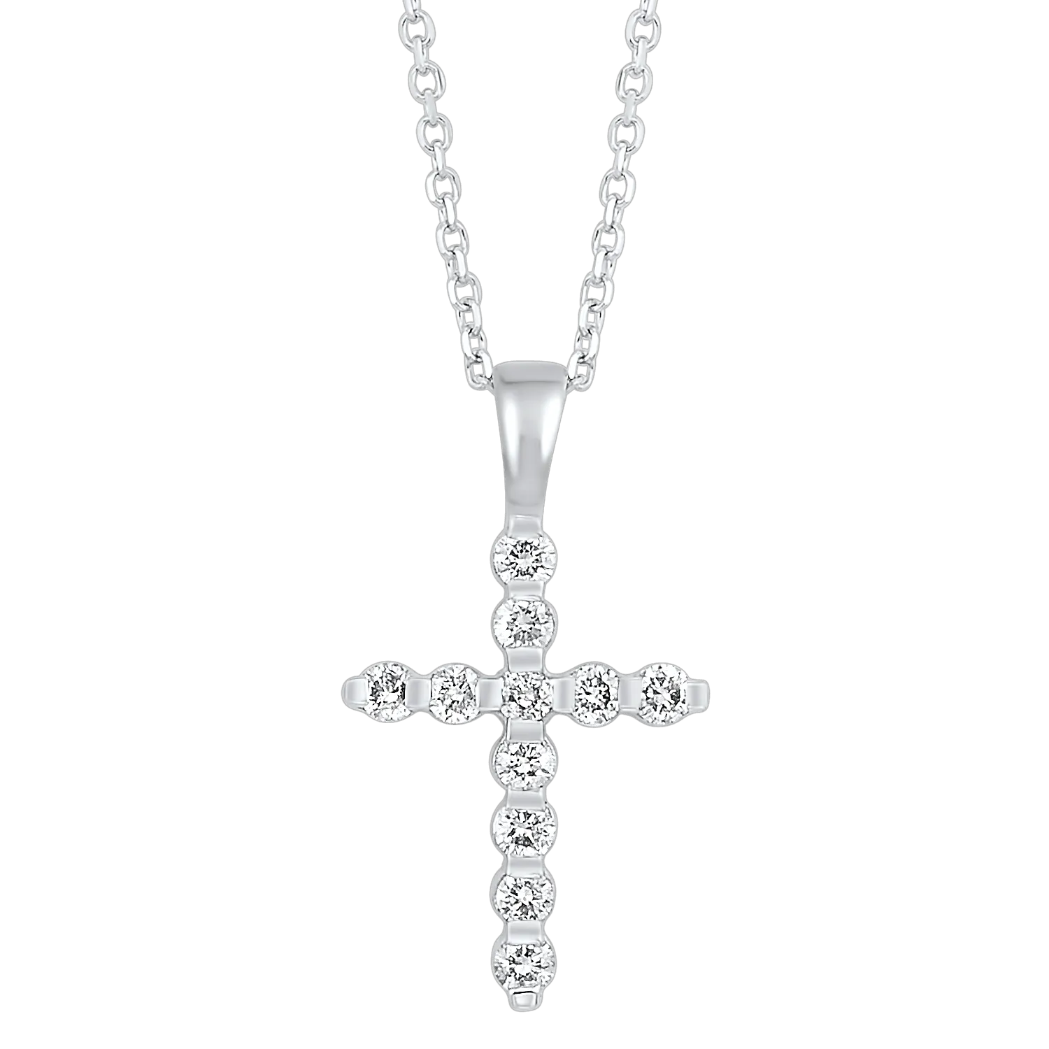 14KTW Diamond Cross Fashion Pendant 1/4Ct