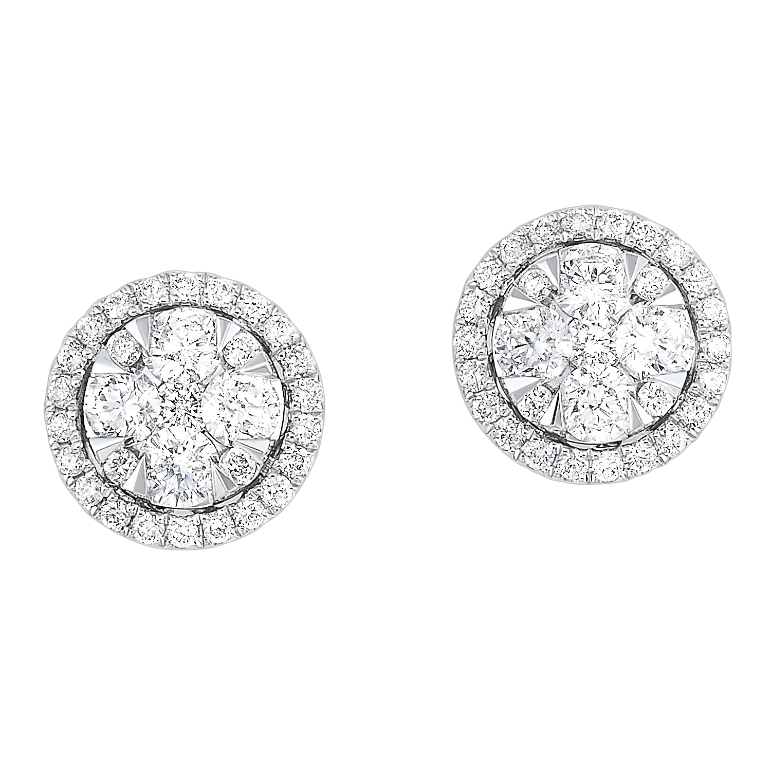 14KTW Uno Oval Basics Earrings 1 Ctw