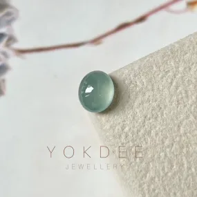 1.65 cts A-Grade Natural Greyish Blue Jadeite Oval Cabochon No.130360