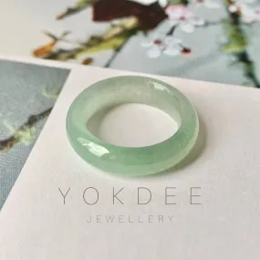16.9mm A-Grade Natural Green Jadeite Ring Band No.162218
