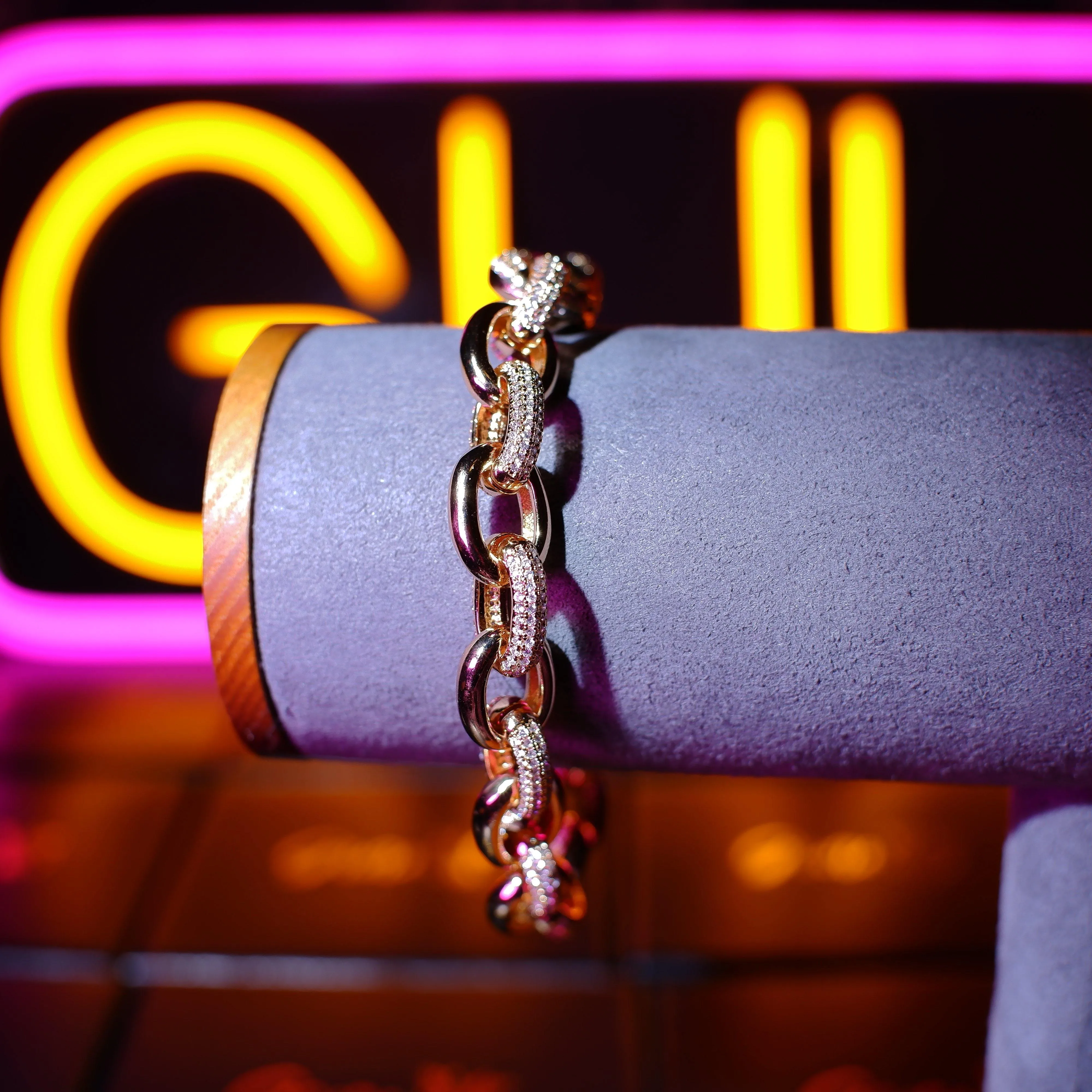 18K Gold-Plated Rope Link Bracelet