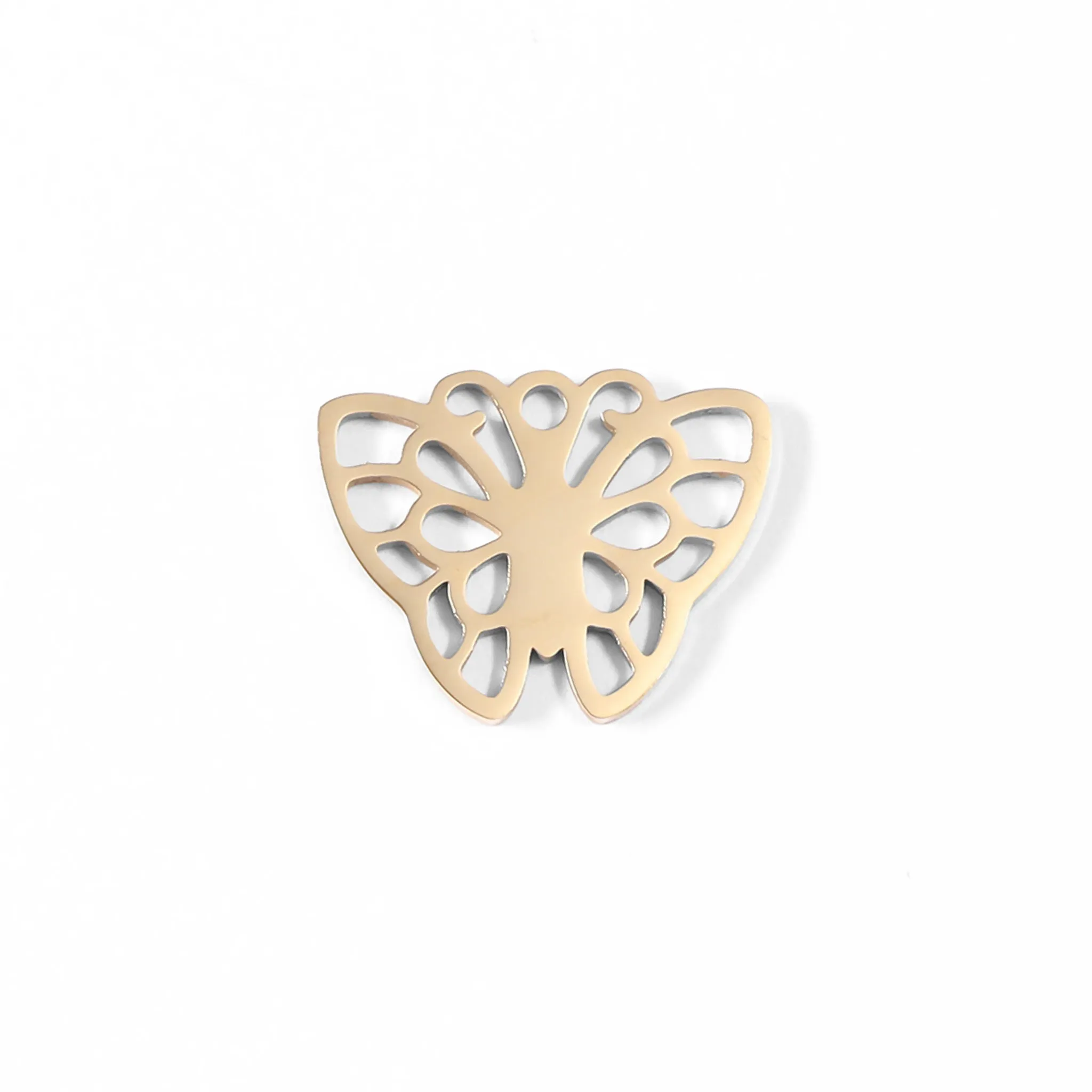 18K Gold Plated Stainless Steel Butterfly Charm Pendant - PDL0083