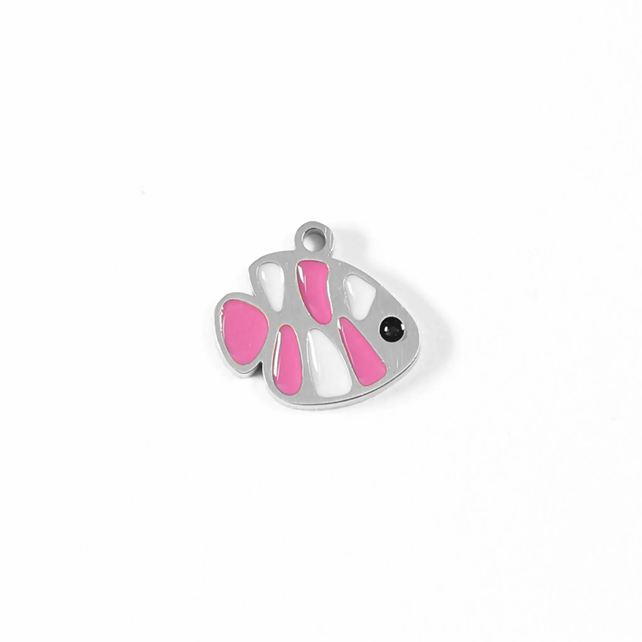 18K Gold PVD Stainless Steel Epoxy Fish Charm / PDL0076