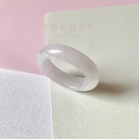 19mm A-Grade Natural Lilac Jadeite Abacus Ring Band No.220588