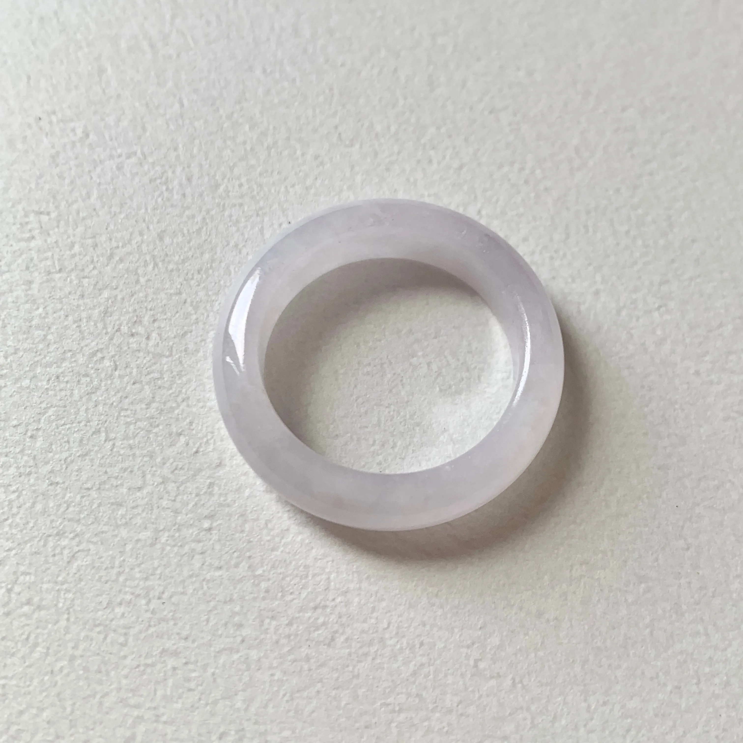 19mm A-Grade Natural Lilac Jadeite Abacus Ring Band No.220588