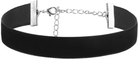 1Pcs Black Choker, Choker Necklace for Women, Black Velvet Choker Classic Plain Black Choker, Gothic Jewelry Adjustable Necklaces for Valentines Day Birthday Gifts, Halloween Cosplay