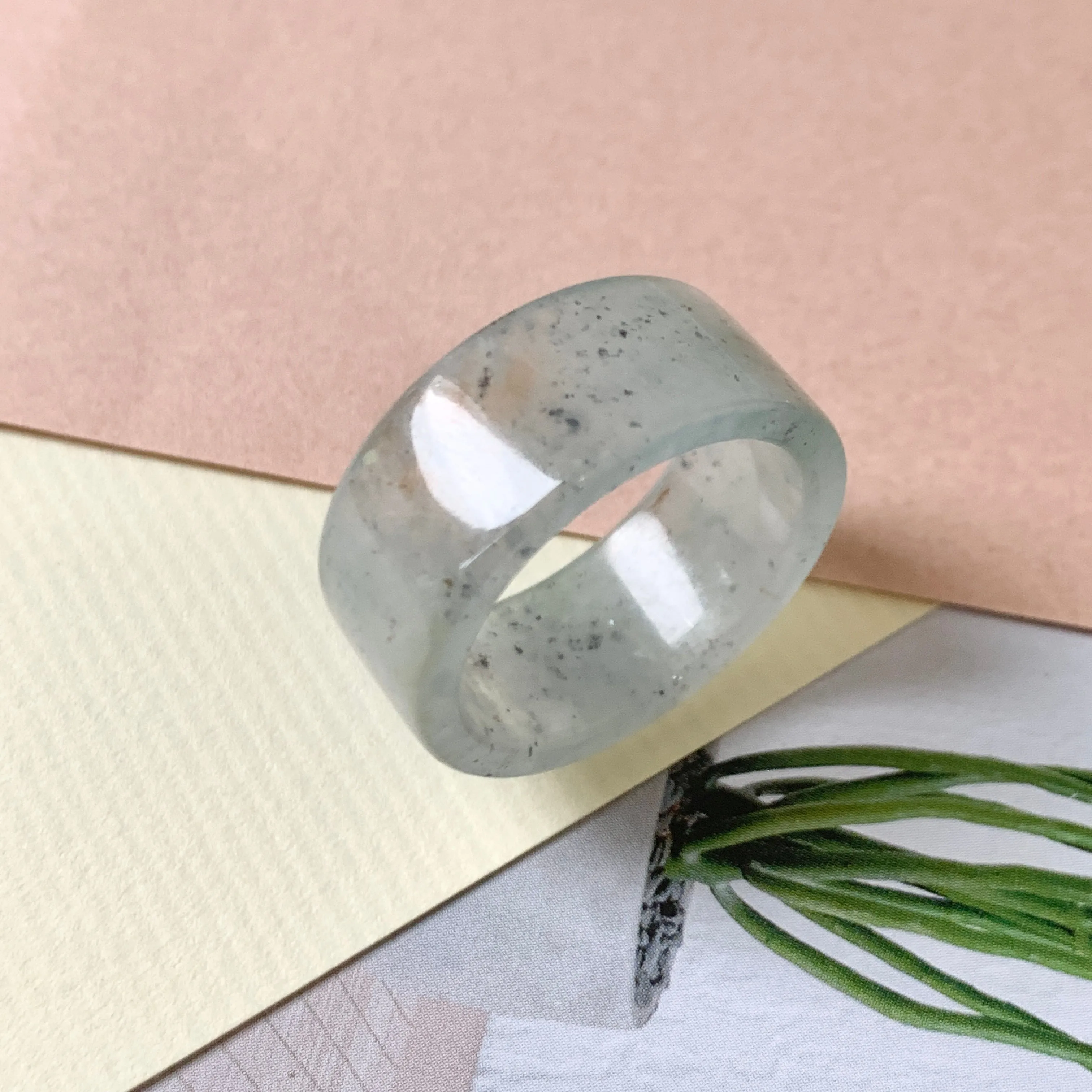 20.5mm A-Grade Natural Multi-Colour Jadeite Ring Band No.162311