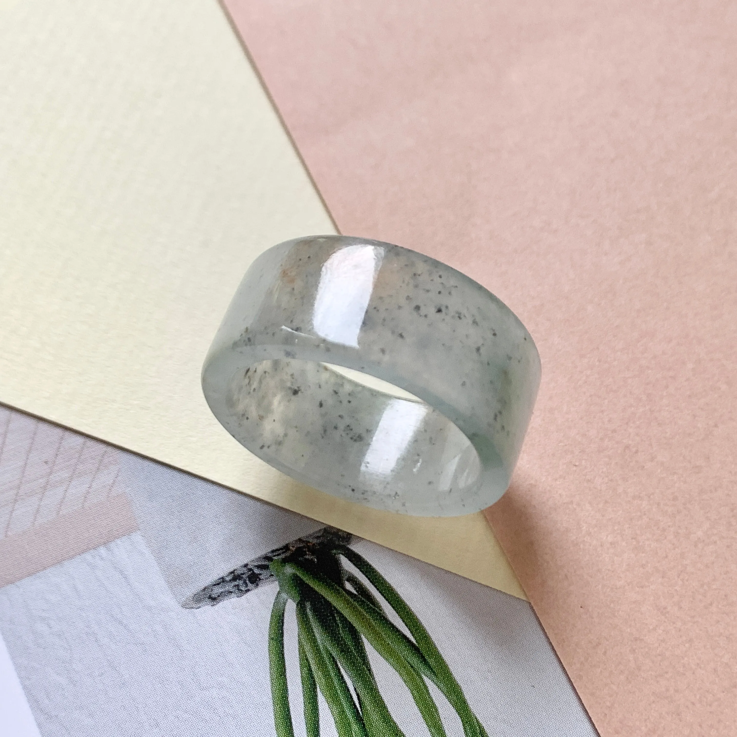 20.5mm A-Grade Natural Multi-Colour Jadeite Ring Band No.162311