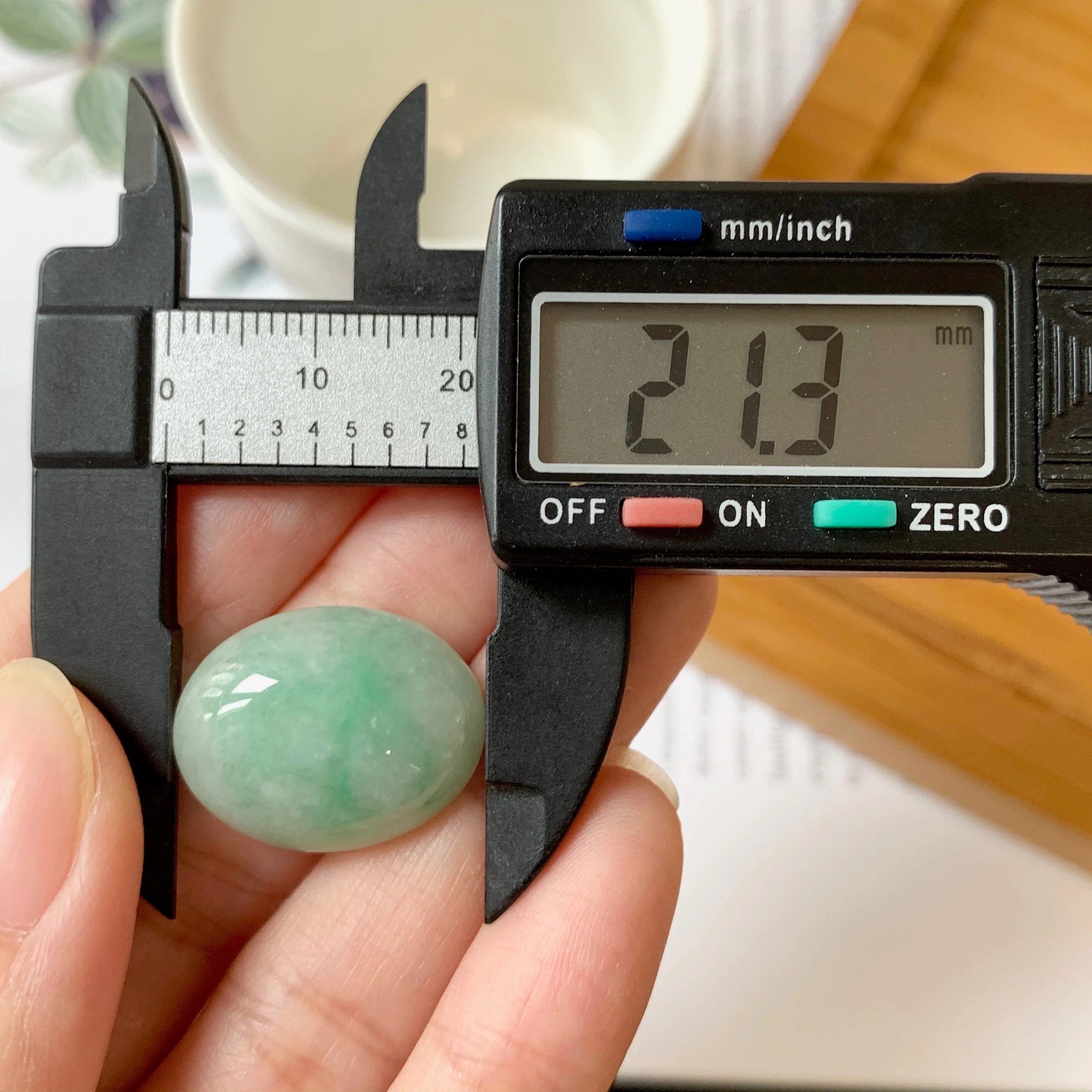 22.8ct A-Grade Natural Jadeite Cabochon No.130156
