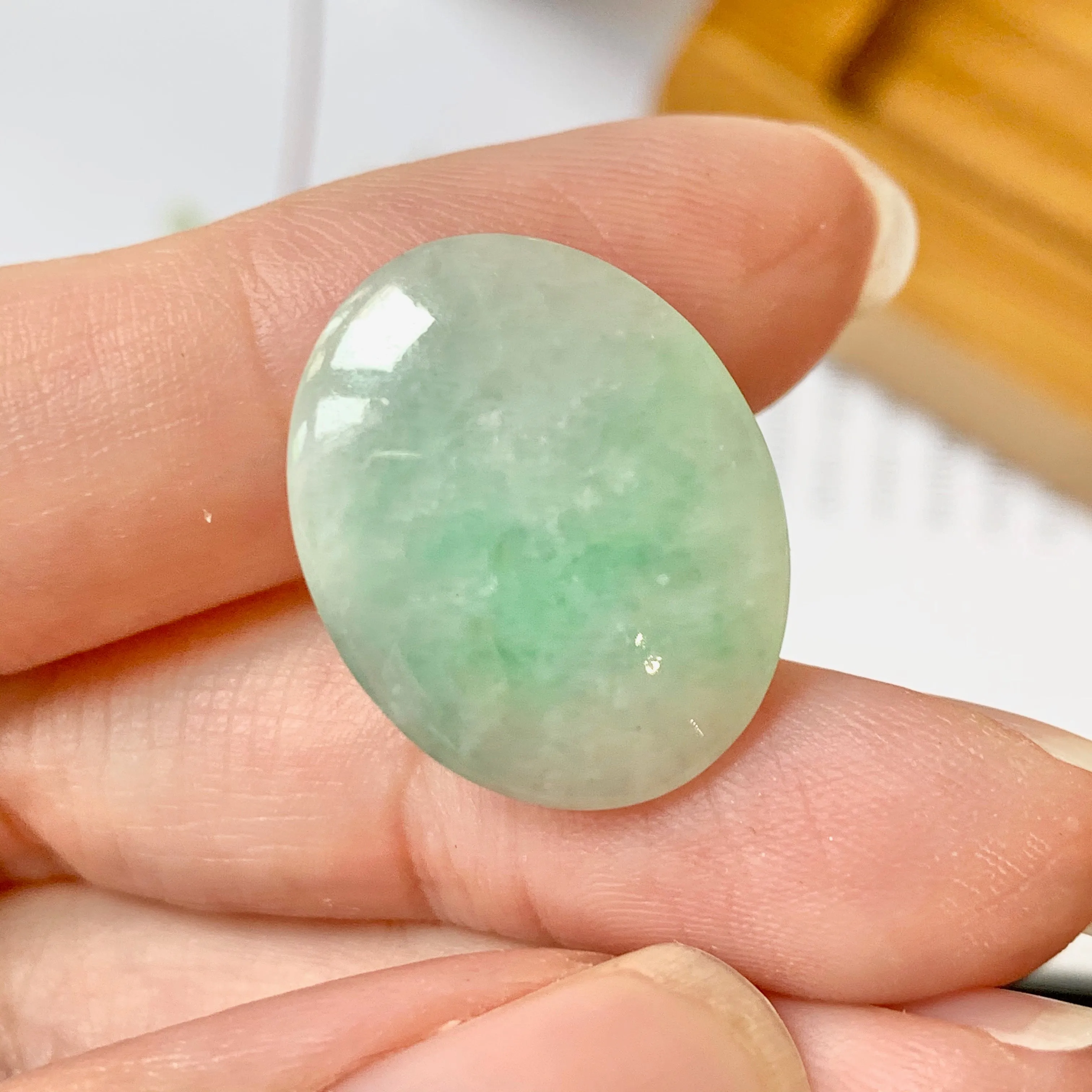 22.8ct A-Grade Natural Jadeite Cabochon No.130156