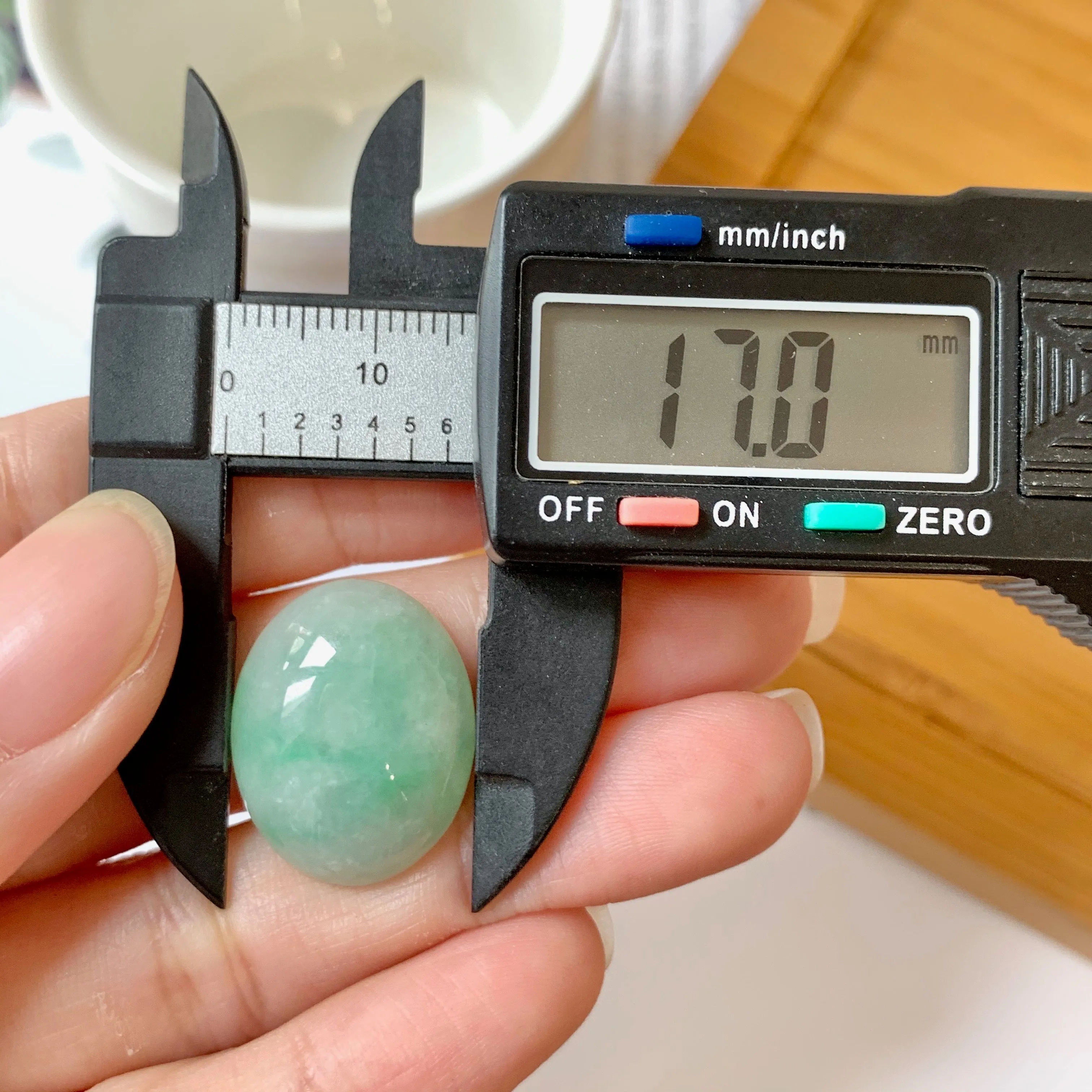 22.8ct A-Grade Natural Jadeite Cabochon No.130156
