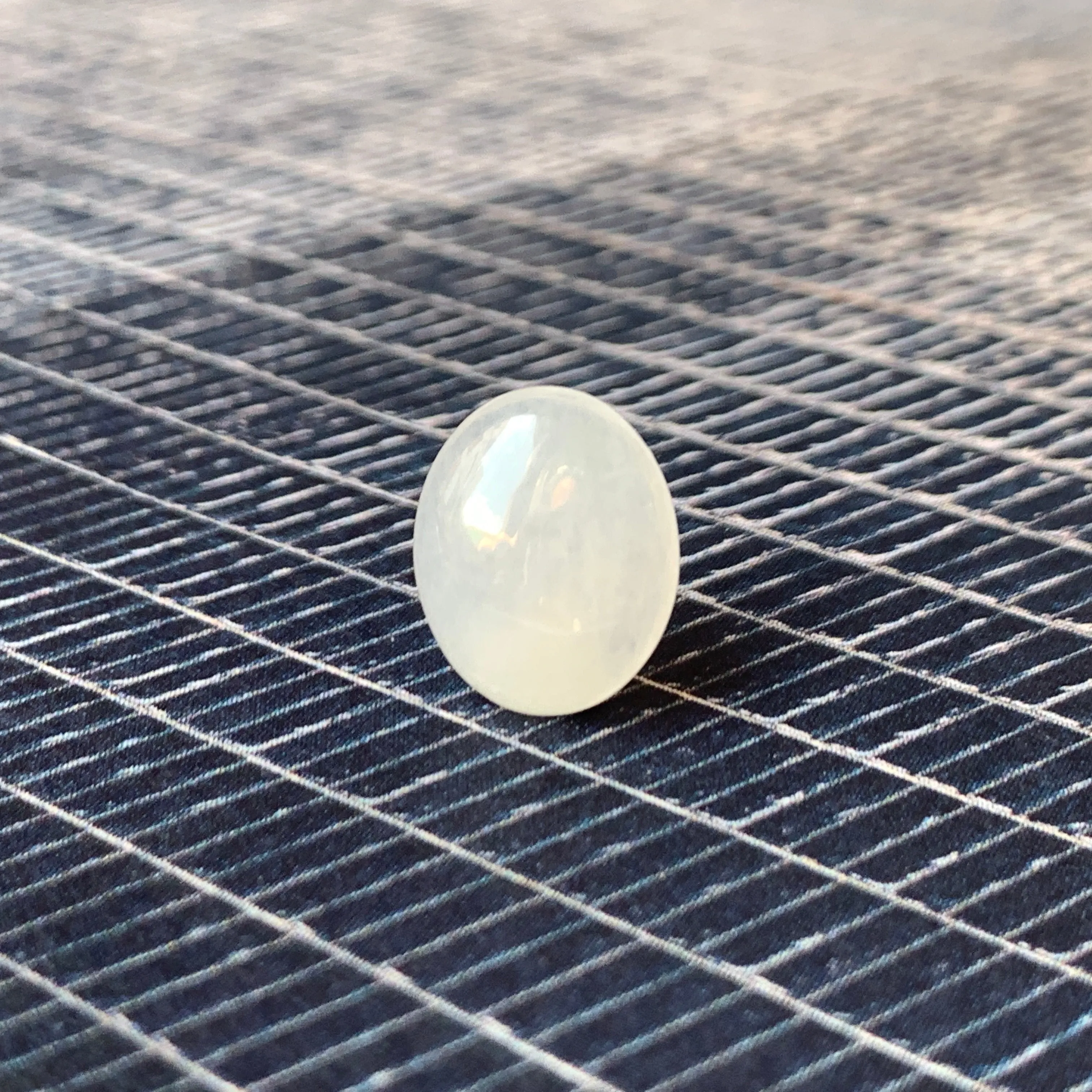 3.6 cts A-Grade Natural White Jadeite Oval Cabochon No.130120