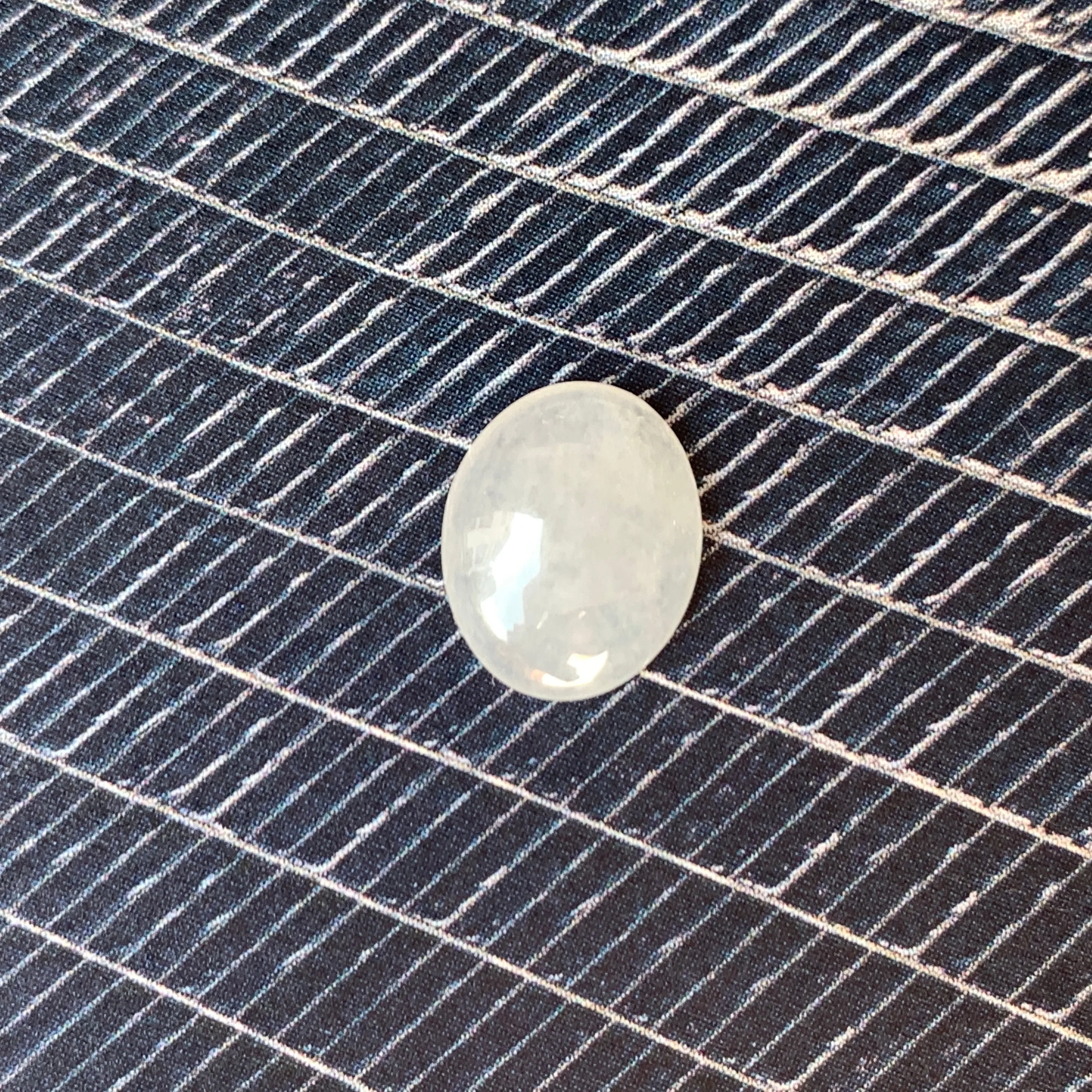 3.6 cts A-Grade Natural White Jadeite Oval Cabochon No.130120