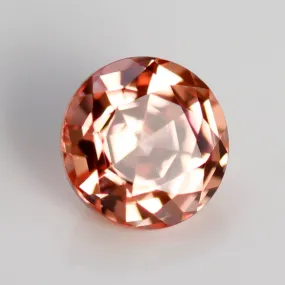 Exquisite 4mm Round Peach Padparadscha Sapphire Gemstone