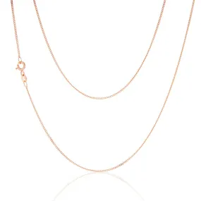 9ct Rose Gold 31 Gauge Curb 41cm Chain