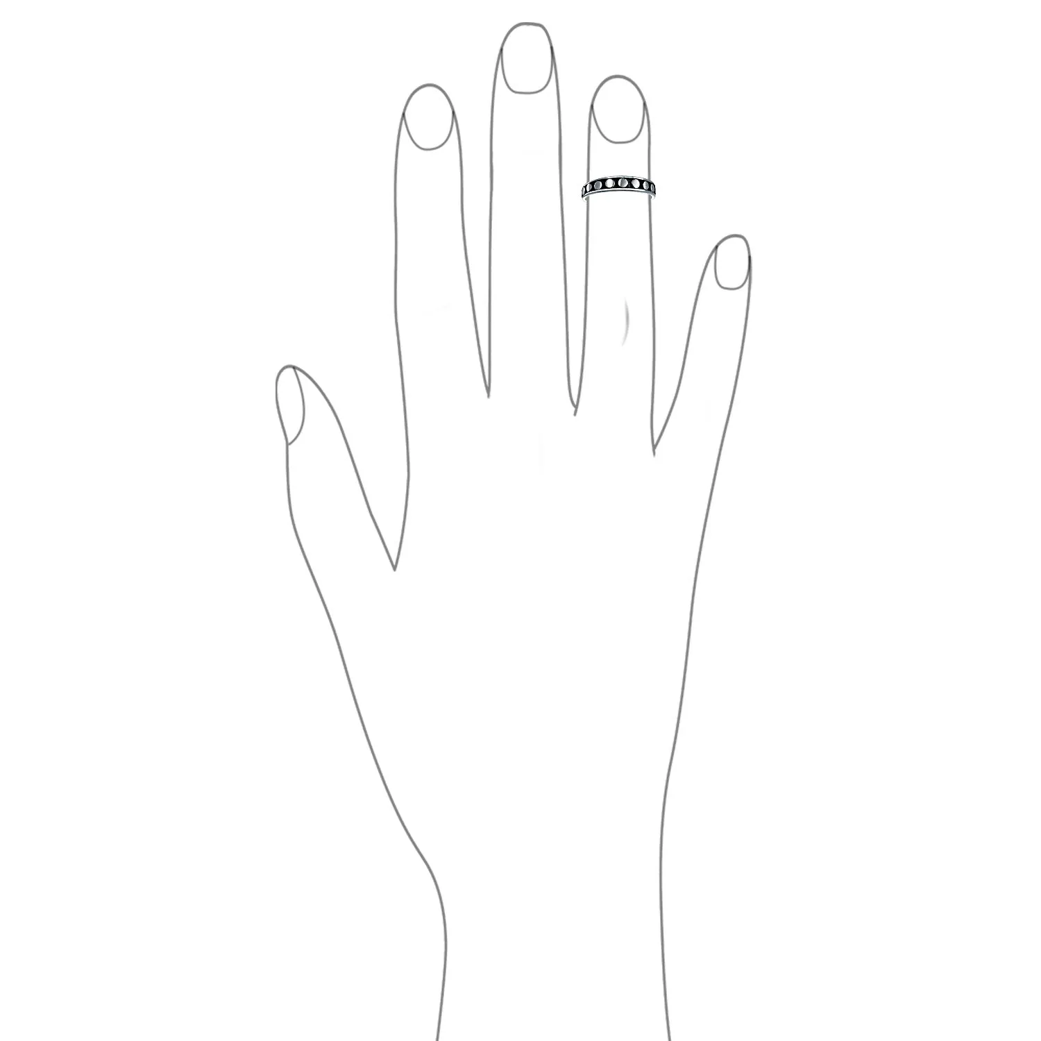 Bali style Round Dot Midi Plain Band Toe Ring .925 Silver Mid Finger