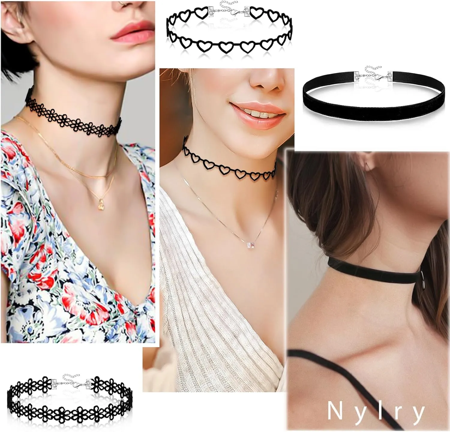 Black Choker Necklace for Women Black Velvet Choker Set Black Choker Necklaces Classic Chokers for Women Adjustable Gothic Choker Accessories
