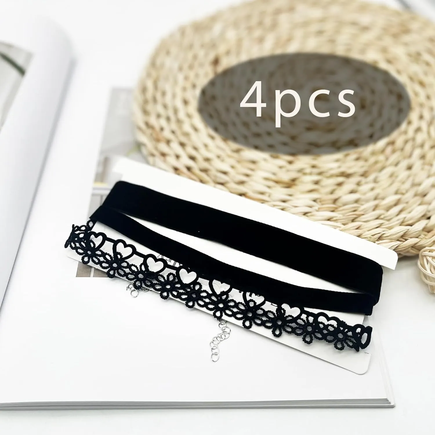 Black Choker Necklace for Women Black Velvet Choker Set Black Choker Necklaces Classic Chokers for Women Adjustable Gothic Choker Accessories