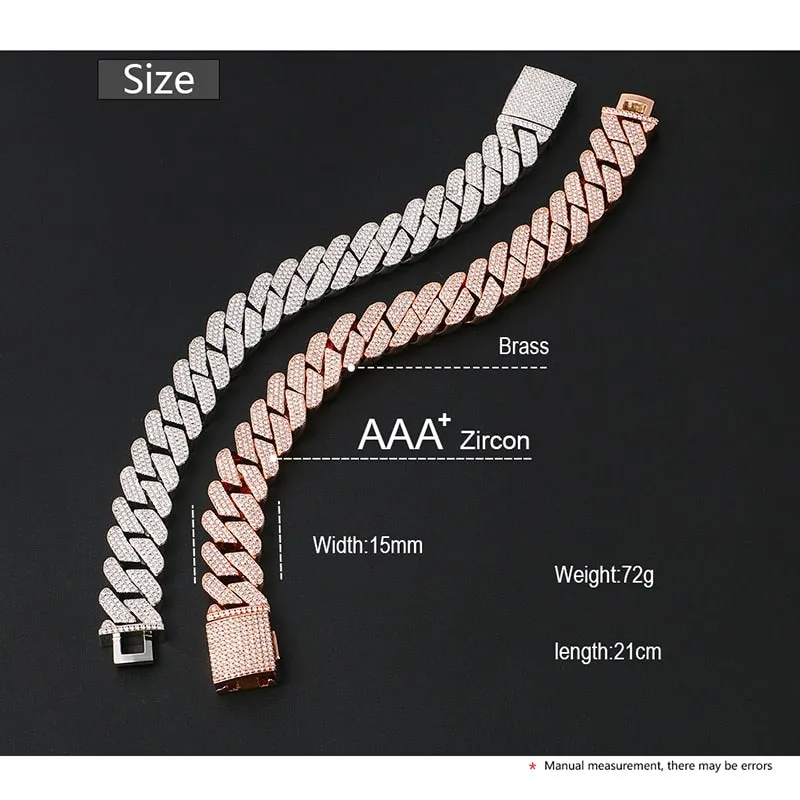 Bling Rhinestone Iced Out Bracelet- Rhinestone Hip Hop Bracelet