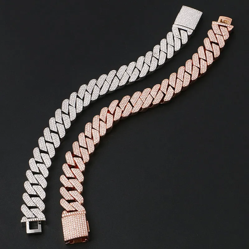 Bling Rhinestone Iced Out Bracelet- Rhinestone Hip Hop Bracelet