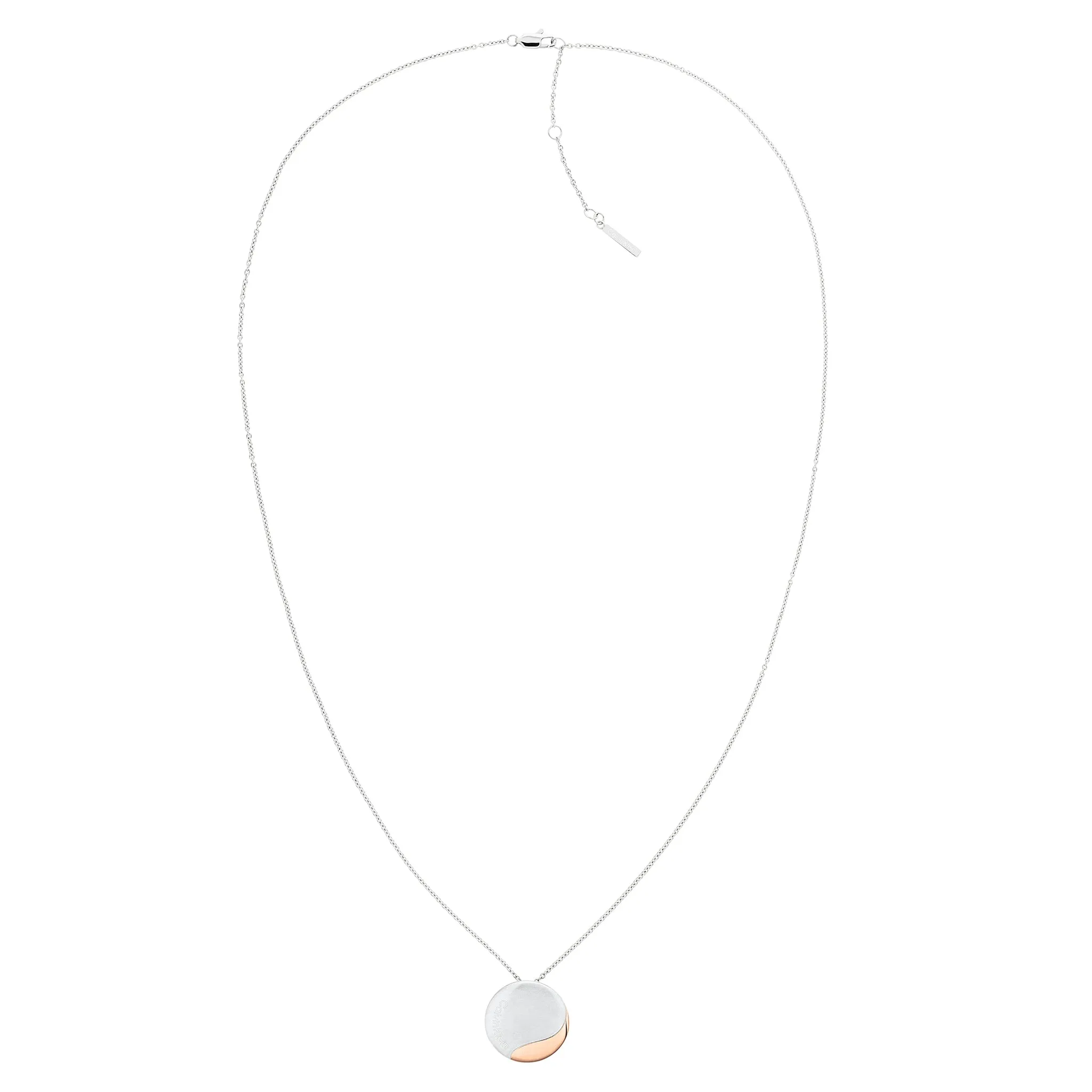 Calvin Klein Jewellery Silver & Rose Gold Steel Women's Pendant Necklace - 35000148