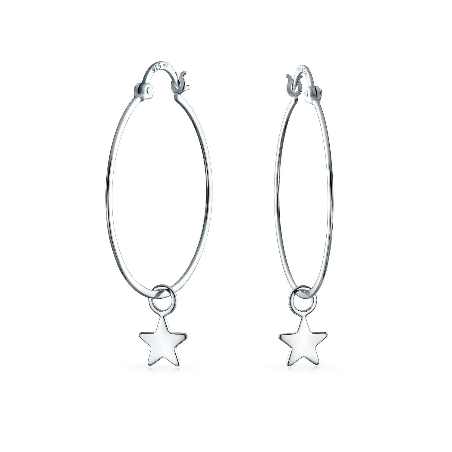 Celestial Jewelry Multi Star Earrings Bracelet Lariat Statement Necklace Silver