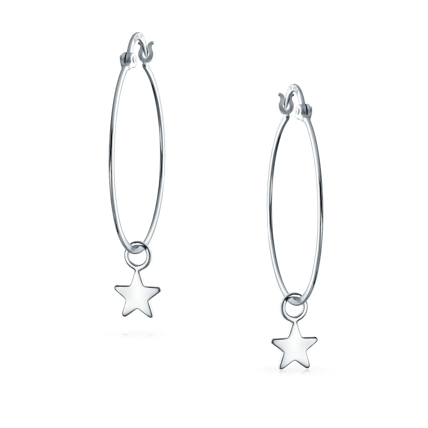 Celestial Jewelry Multi Star Earrings Bracelet Lariat Statement Necklace Silver