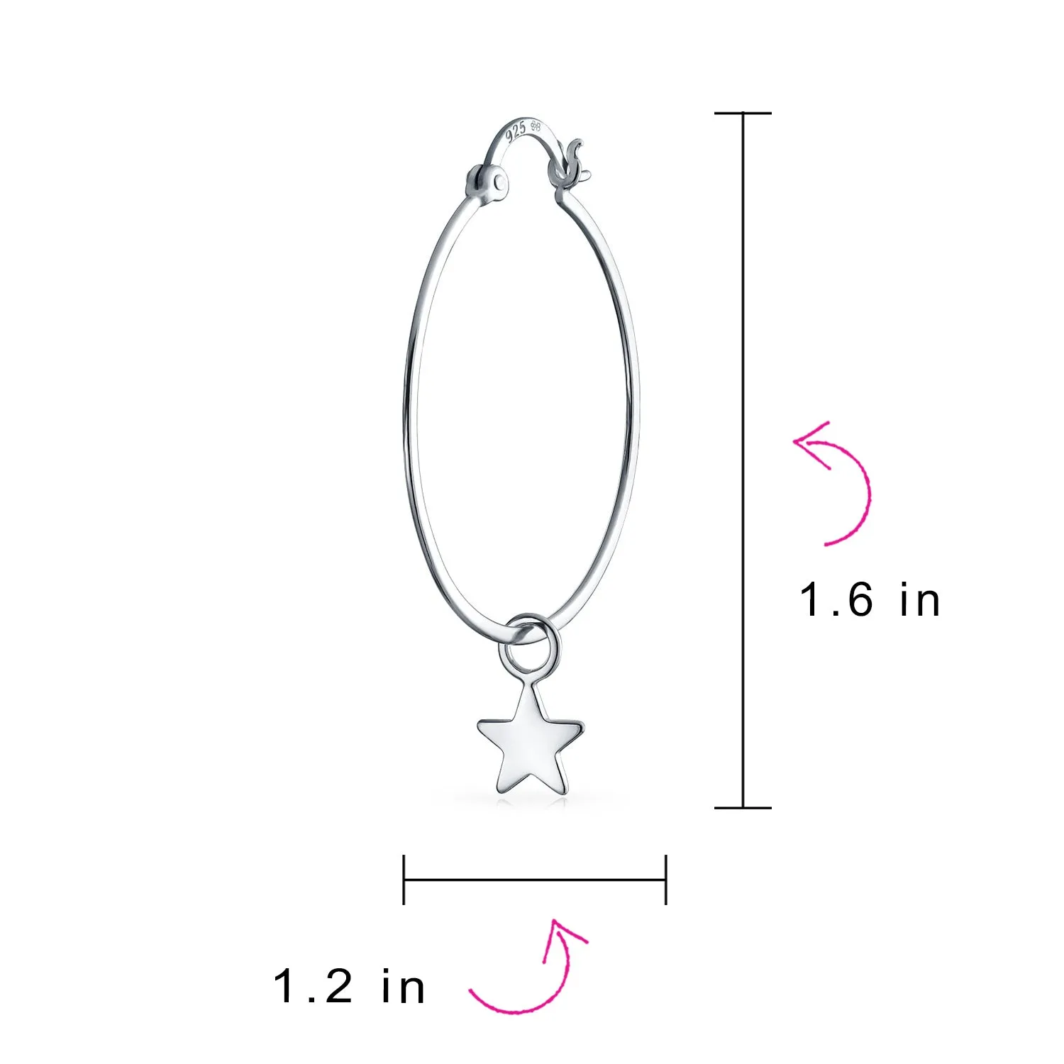 Celestial Jewelry Multi Star Earrings Bracelet Lariat Statement Necklace Silver