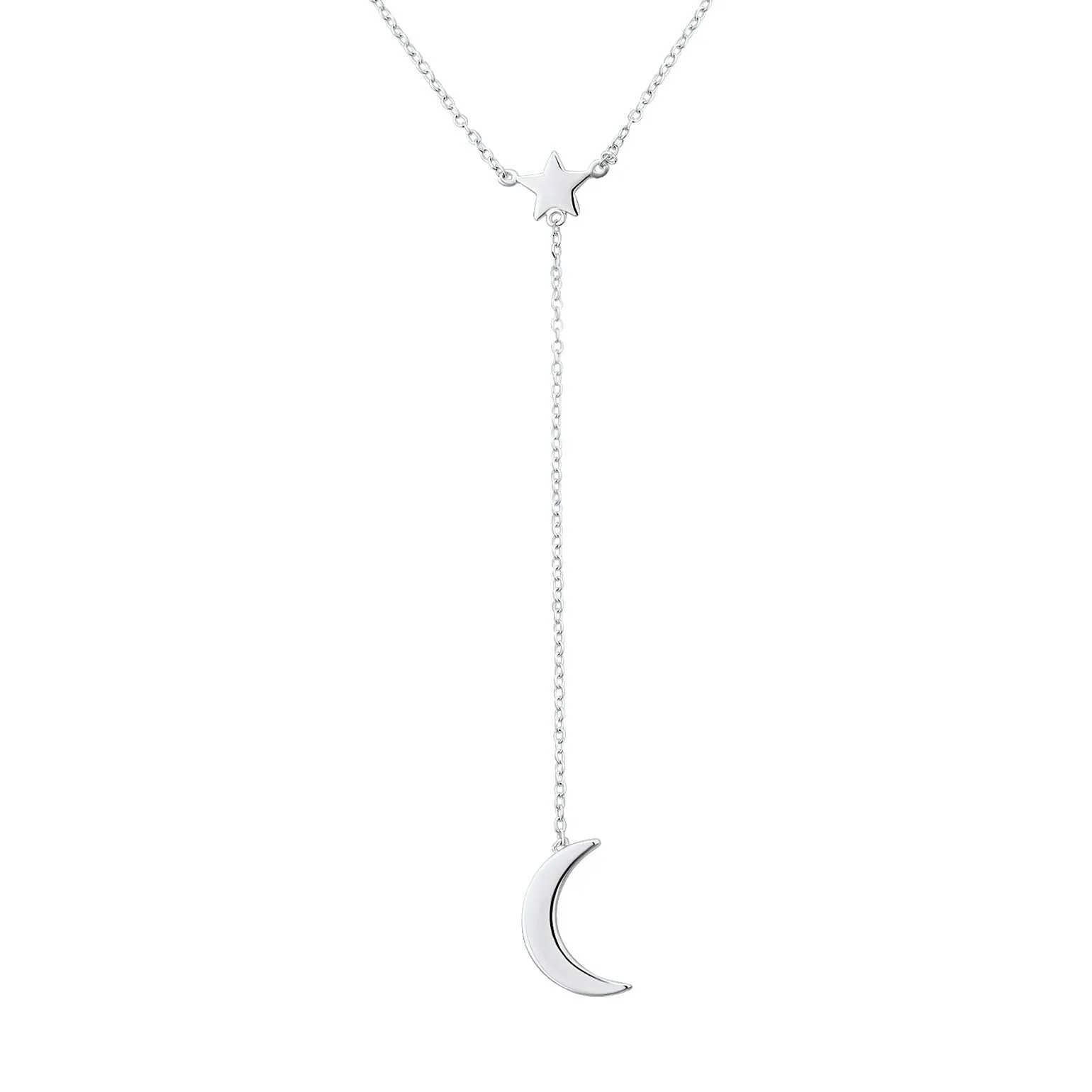 Celestial Jewelry Multi Star Earrings Bracelet Lariat Statement Necklace Silver