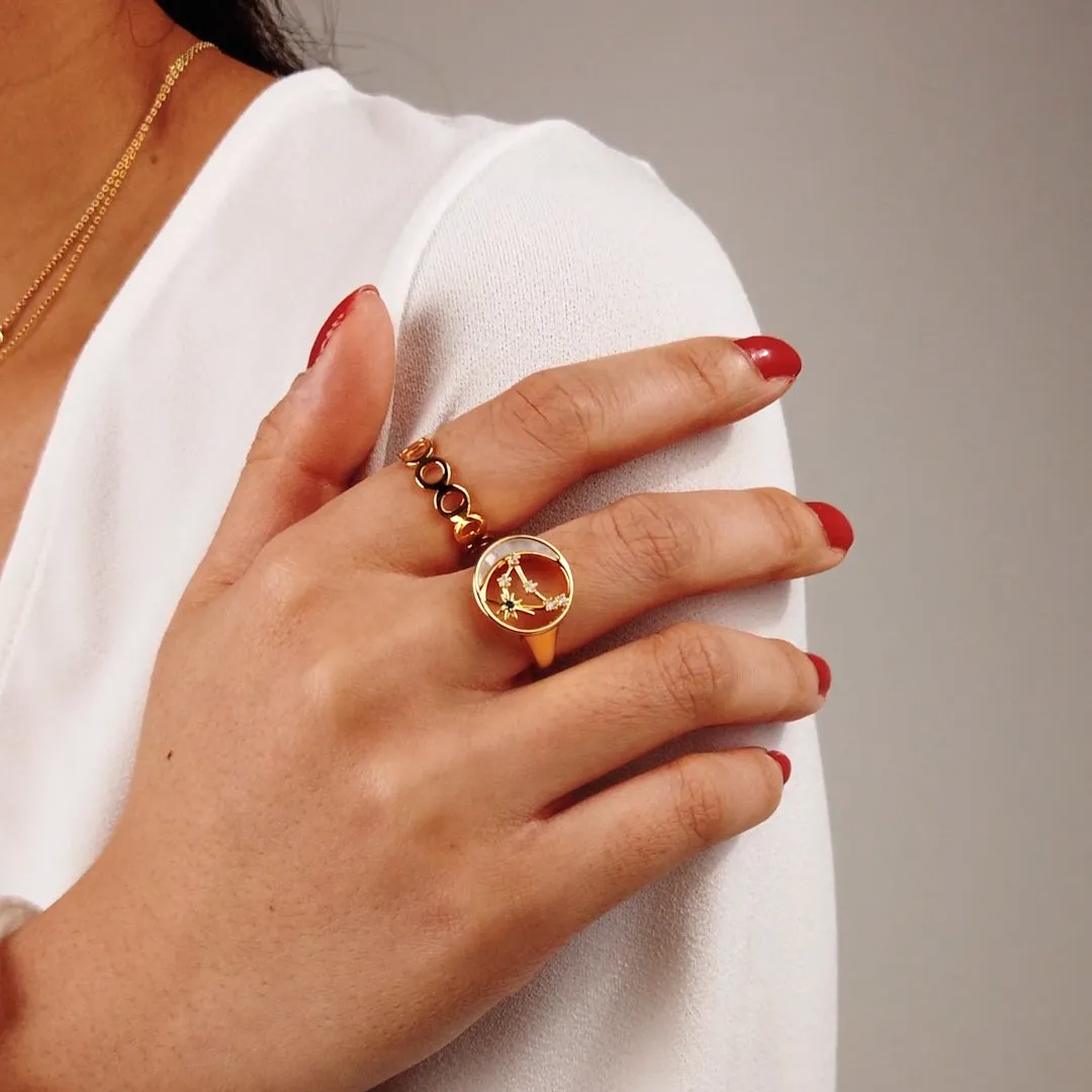 Constellation Pearl Gold Ring