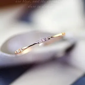 Couple Simple Fine Ring Minimalist Zircon Classical Woman Rings Cubic Zircon Lovers Gold/Silver Color Wedding Ring Jewelry