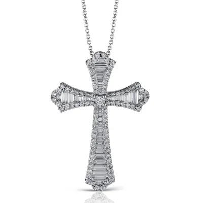 Cross Pendant in 18k Gold with Diamonds