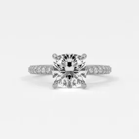 Cushion Cut Diamond Engagement Rings, Lab Grown