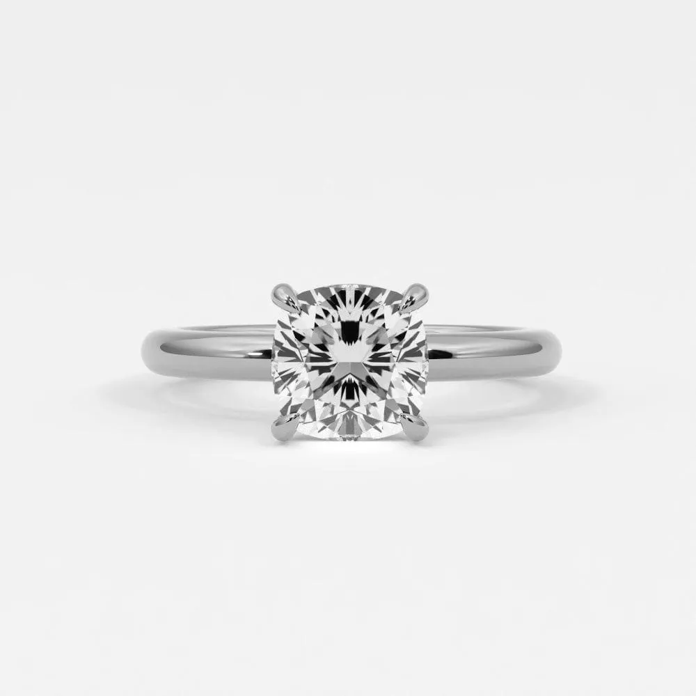 Cushion Cut Diamond Engagement Rings, Lab Grown