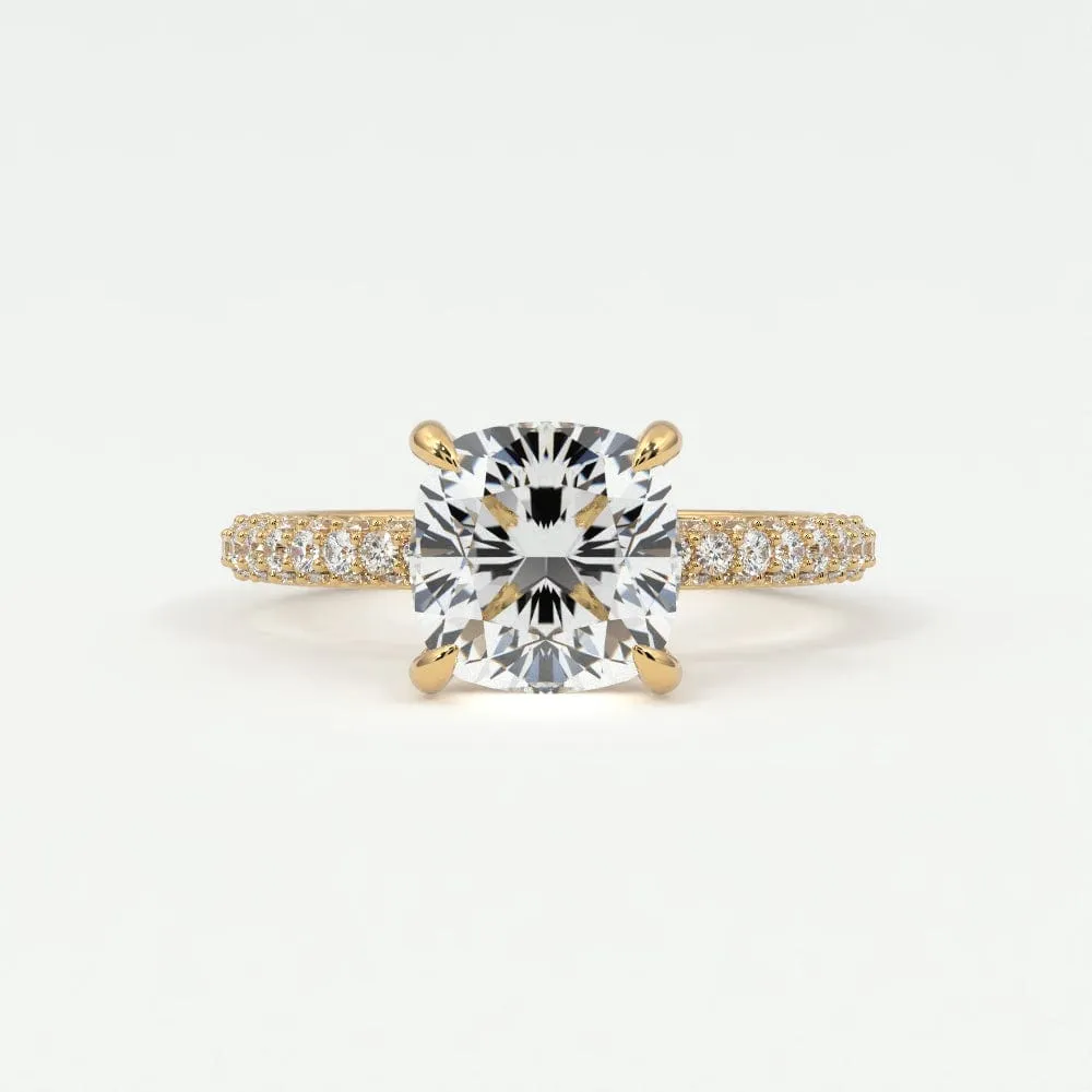 Cushion Cut Diamond Engagement Rings, Lab Grown