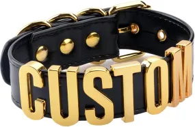 Custom Name Choker Collar Necklace With Letters and Words