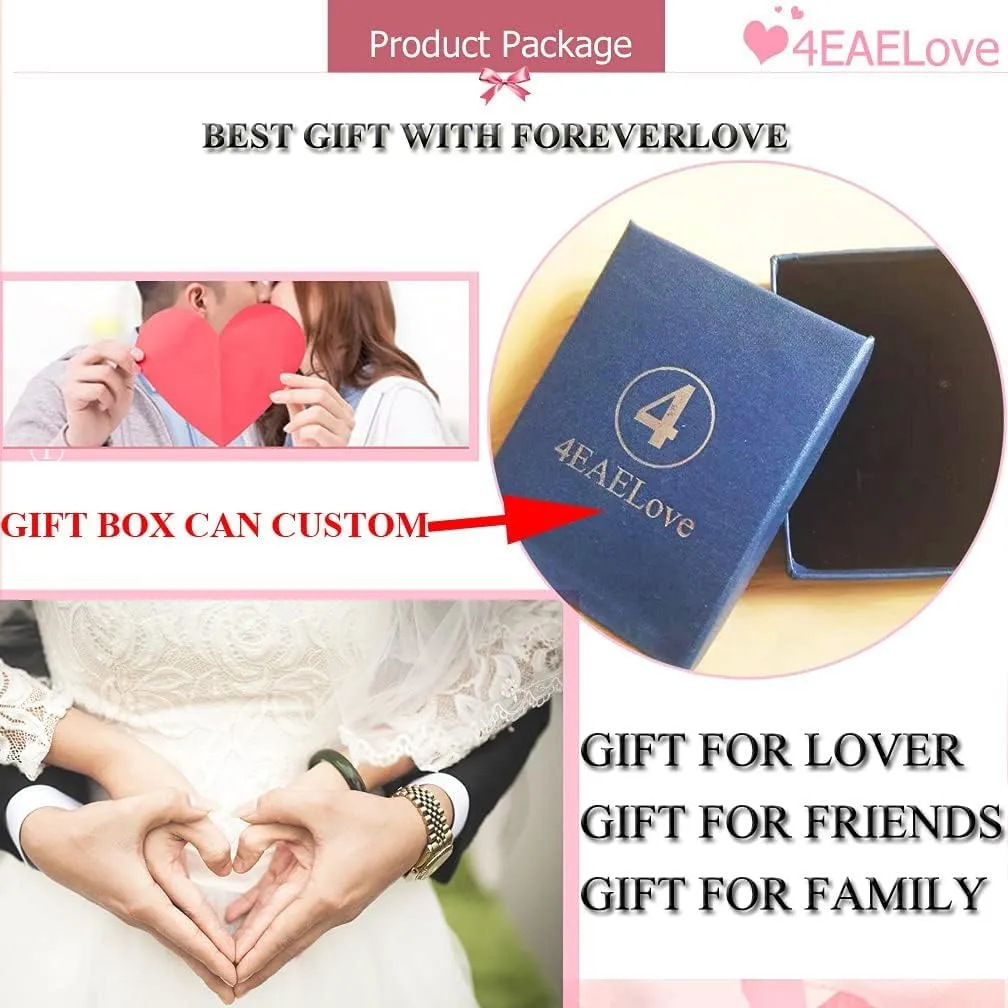 Customizable Photo Rings for Couples Heart Fingerprint Engraved Text Rings for Best Friends Sisters Promise Rings Custom Patterns 8mm 6mm Width Birthday Gift Titanium Steel