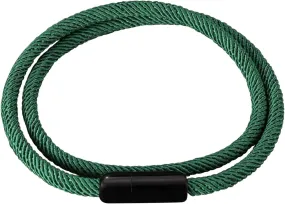 Cute Bracelets for Men Black, Chain Bracelets Double Braided Rope Bracelet Stainless Steel Metal Bracelets for Men
