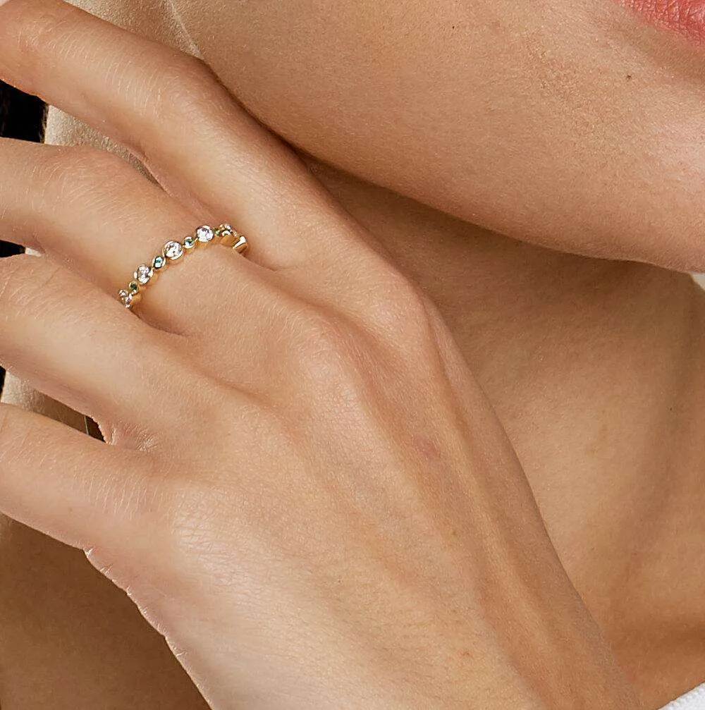 Diamond Bands with Precious Gemstones