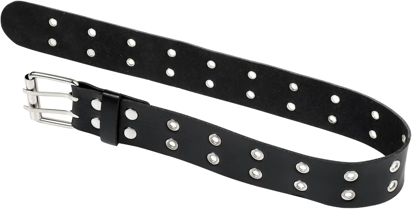 FM FM42 Multicolor PU Simulated Leather Silvert-tone Buckle 3.2cm Width Belt Adjustable Collar Choker Necklace