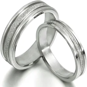 Gemini Groom & Bride Matching Couple Titanium Wedding Engagement Rings 6mm & 4mm Men Size : 14.5 Valentine