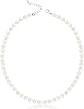 Genuine Pearl Necklace for Teen Girls/Women/Men, 16 Inches Choker/ 20 Inches Necklace, Unique Jewelry Gifts