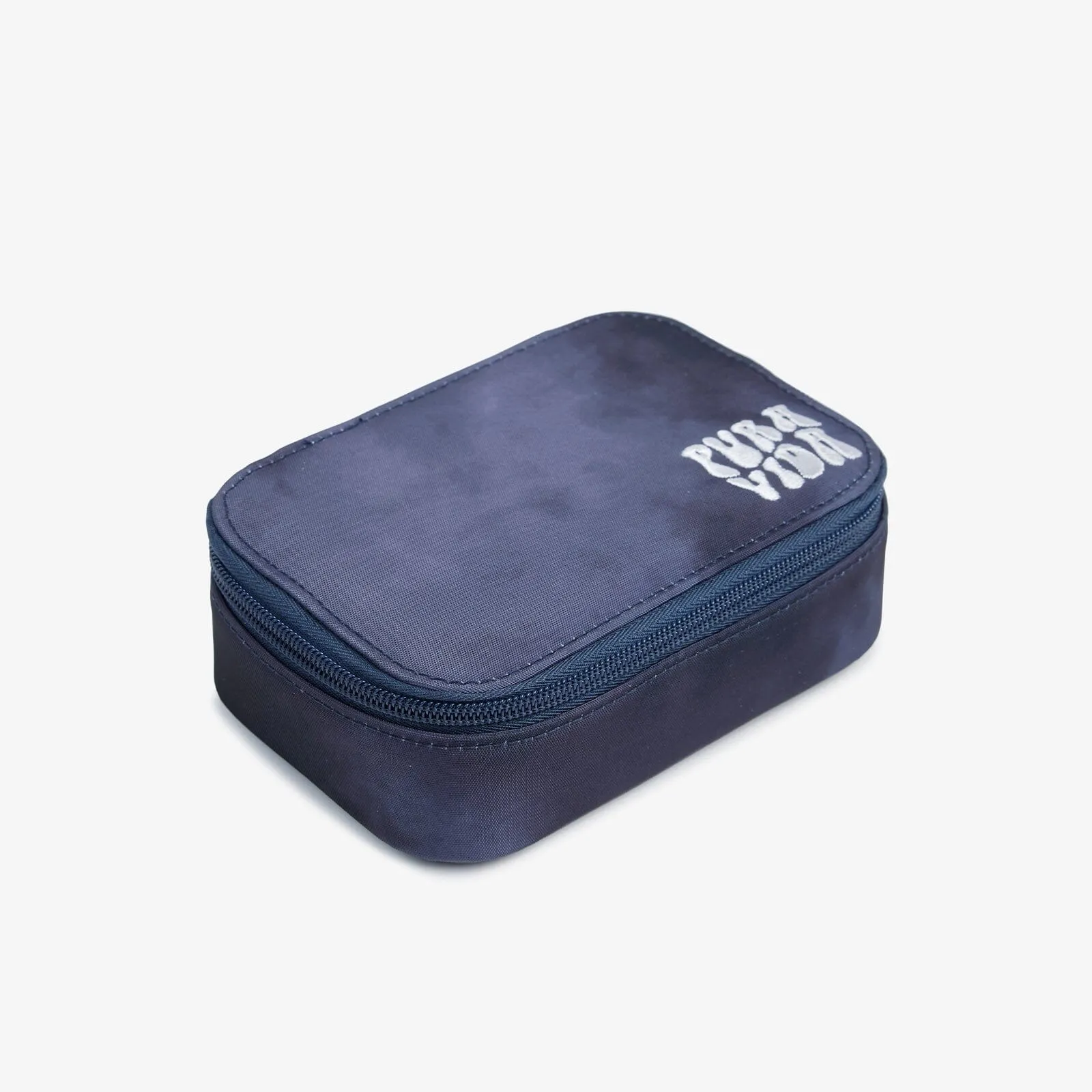 Stylish Grey Tie-Dye Travel Jewelry Case