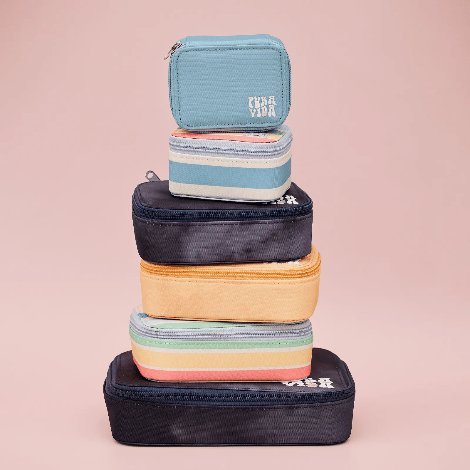 Stylish Grey Tie-Dye Travel Jewelry Case