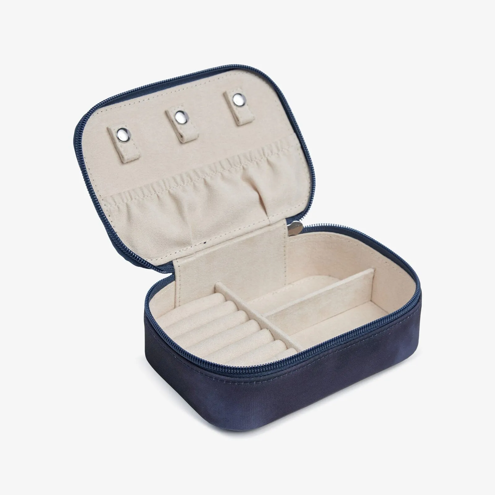 Stylish Grey Tie-Dye Travel Jewelry Case