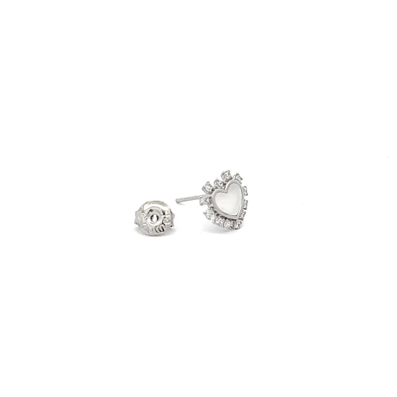 Heart Mother of Pearl Earrings