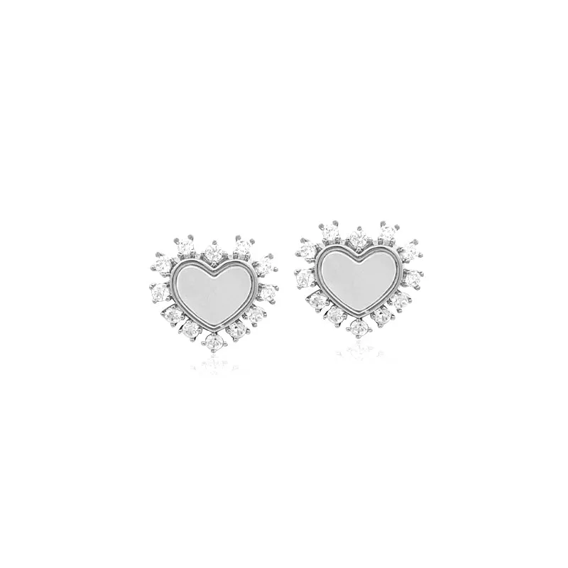 Heart Mother of Pearl Earrings