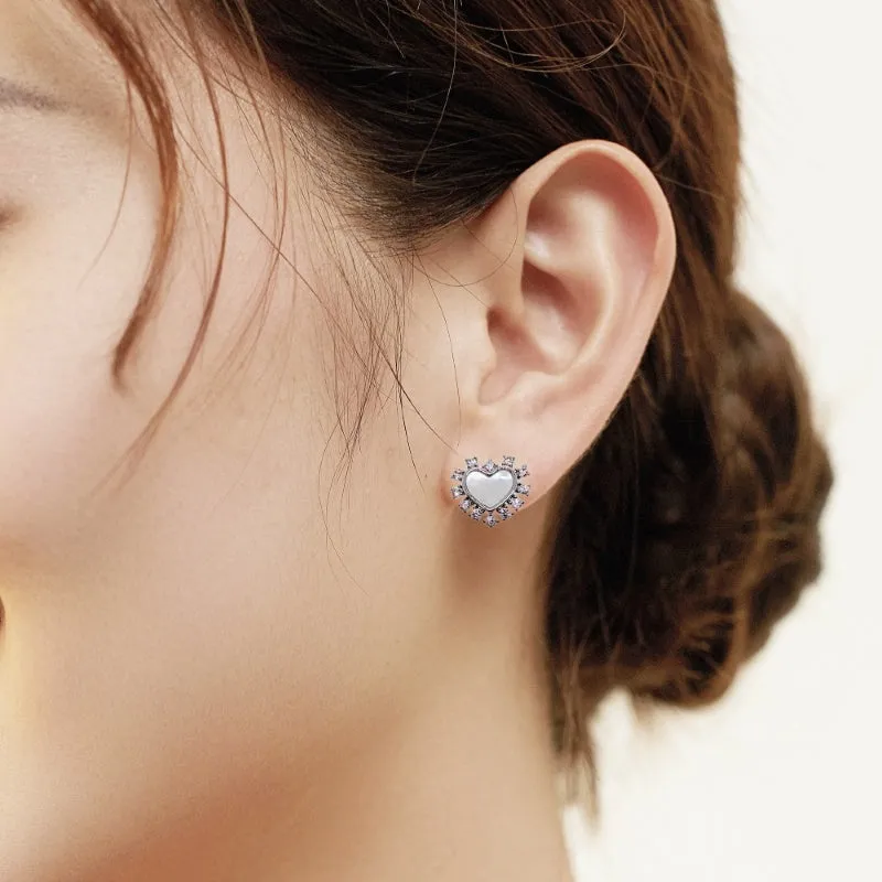 Heart Mother of Pearl Earrings